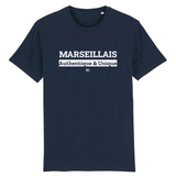 T-Shirt - Marseillais - Coton Bio - 7 Coloris - Cadeau Original - Cadeau Personnalisable - Cadeaux-Positifs.com -XS-Marine-