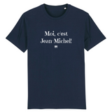 T-Shirt - Moi c'est Jean-Michel - Coton Bio - 7 Coloris - Cadeau Original - Cadeau Personnalisable - Cadeaux-Positifs.com -XS-Marine-