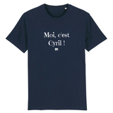 T-Shirt - Moi c'est Cyril - Coton Bio - 7 Coloris - Cadeau Original - Cadeau Personnalisable - Cadeaux-Positifs.com -XS-Marine-