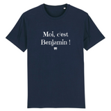 T-Shirt - Moi c'est Benjamin - Coton Bio - 7 Coloris - Cadeau Original - Cadeau Personnalisable - Cadeaux-Positifs.com -XS-Marine-