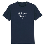 T-Shirt - Moi c'est Tom - Coton Bio - 7 Coloris - Cadeau Original - Cadeau Personnalisable - Cadeaux-Positifs.com -XS-Marine-