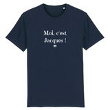 T-Shirt - Moi c'est Jacques - Coton Bio - 7 Coloris - Cadeau Original - Cadeau Personnalisable - Cadeaux-Positifs.com -XS-Marine-