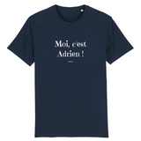 T-Shirt - Moi c'est Adrien - Coton Bio - 7 Coloris - Cadeau Original - Cadeau Personnalisable - Cadeaux-Positifs.com -XS-Marine-