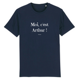 T-Shirt - Moi c'est Arthur - Coton Bio - 7 Coloris - Cadeau Original - Cadeau Personnalisable - Cadeaux-Positifs.com -XS-Marine-