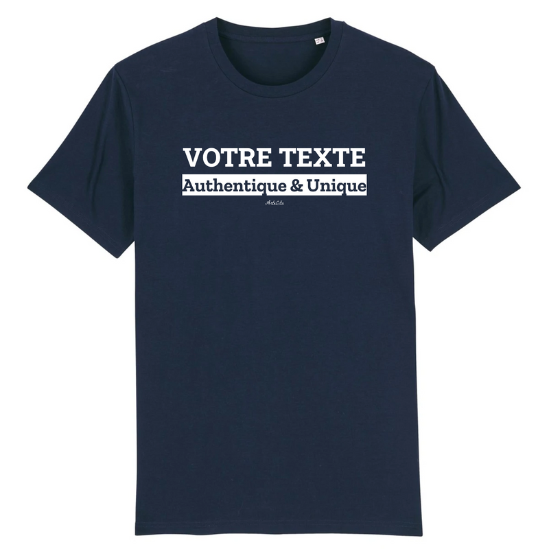 Cadeau anniversaire : T-shirt Premium à Personnaliser - XXX Authentique & Unique - 12 Coloris - Cadeau Personnalisable - Cadeau Personnalisable - Cadeaux-Positifs.com -XS-Marine-