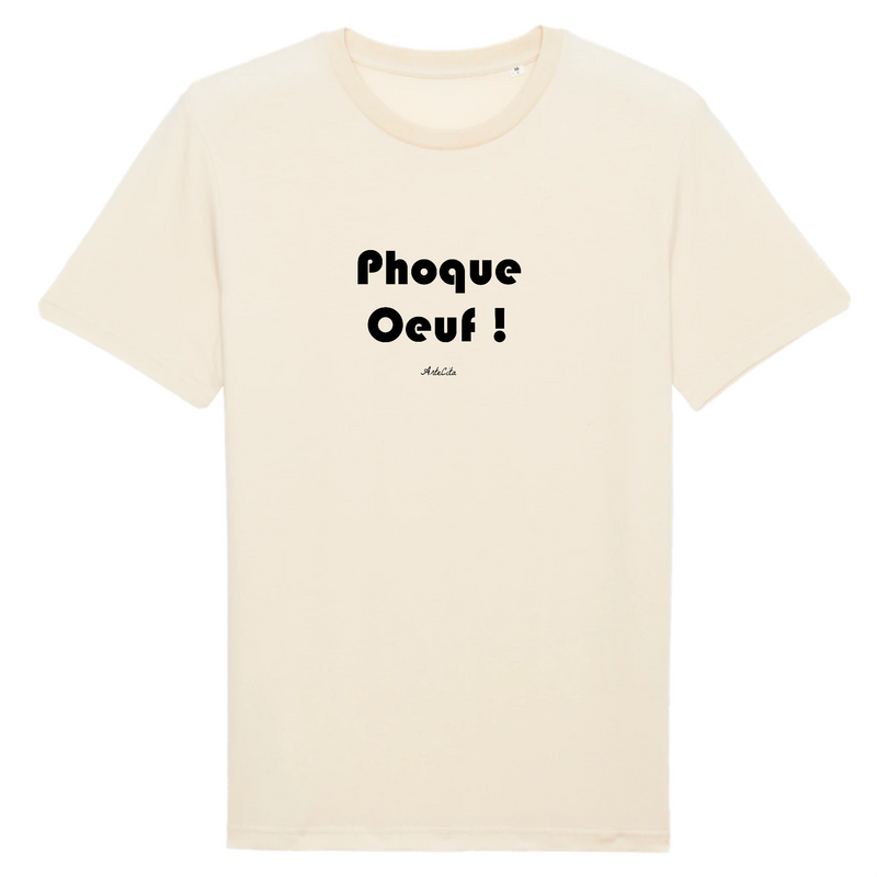 Cadeau anniversaire : T-Shirt Premium - Phoque Oeuf - Coton Bio - 12 Coloris - Humour - Cadeau Personnalisable - Cadeaux-Positifs.com -XS-Naturel-