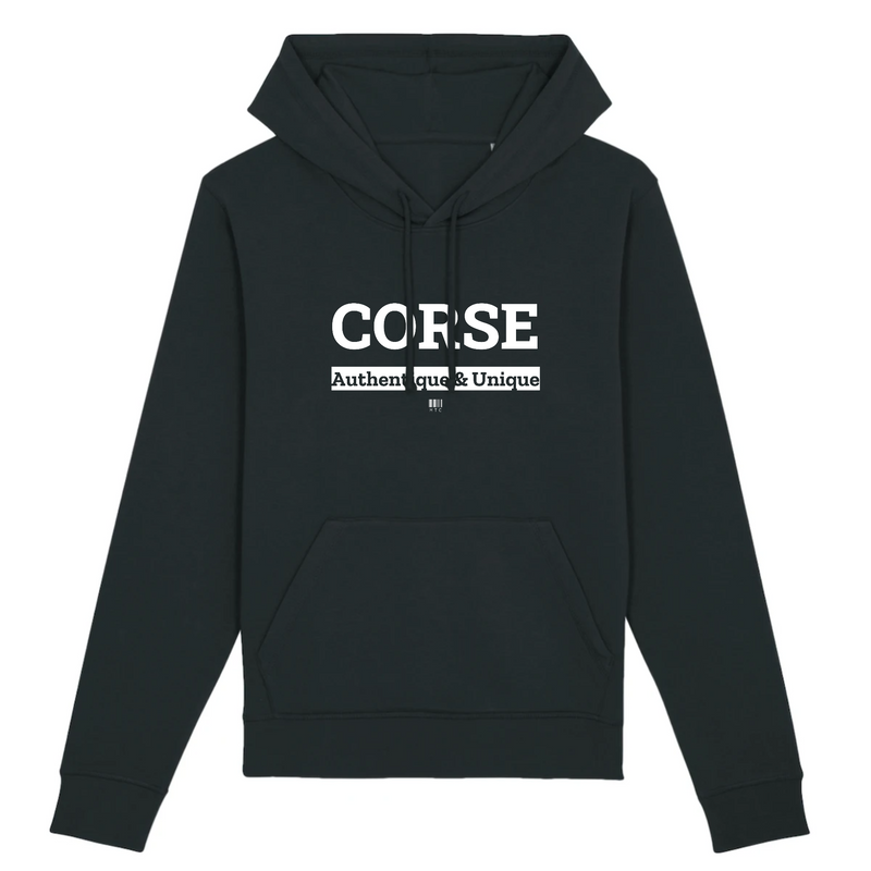 Cadeau anniversaire : Sweat à Capuche - Corse - Coton Bio - 5 Coloris - Cadeau Original - Cadeau Personnalisable - Cadeaux-Positifs.com -XS-Noir-