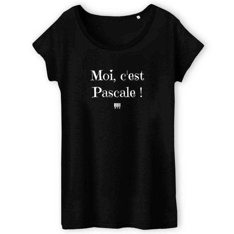 Cadeau anniversaire : T-Shirt - Moi c'est Pascale - Coton Bio - 3 Coloris - Cadeau Original - Cadeau Personnalisable - Cadeaux-Positifs.com -XS-Noir-