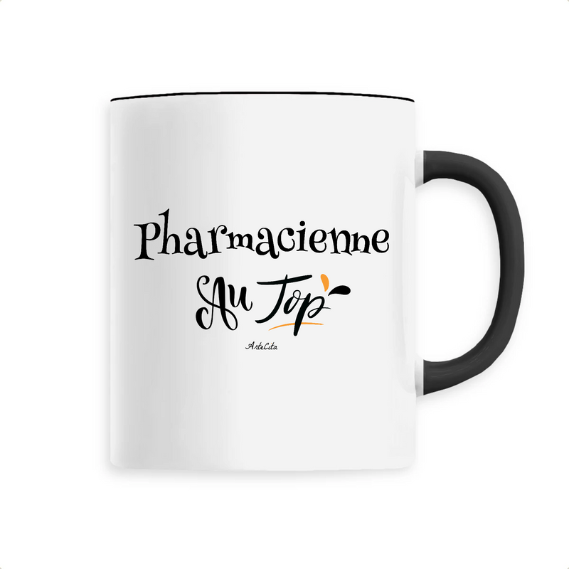 Cadeau anniversaire : Mug - Pharmacienne au Top - 6 Coloris - Cadeau Original - Cadeau Personnalisable - Cadeaux-Positifs.com -Unique-Noir-