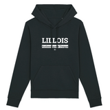 Sweat à Capuche - Lillois - Coton Bio - 5 Coloris - Cadeau Original - Cadeau Personnalisable - Cadeaux-Positifs.com -XS-Noir-