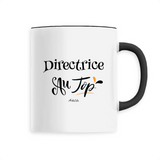 Mug - Directrice au Top - 6 Coloris - Cadeau Original - Cadeau Personnalisable - Cadeaux-Positifs.com -Unique-Noir-