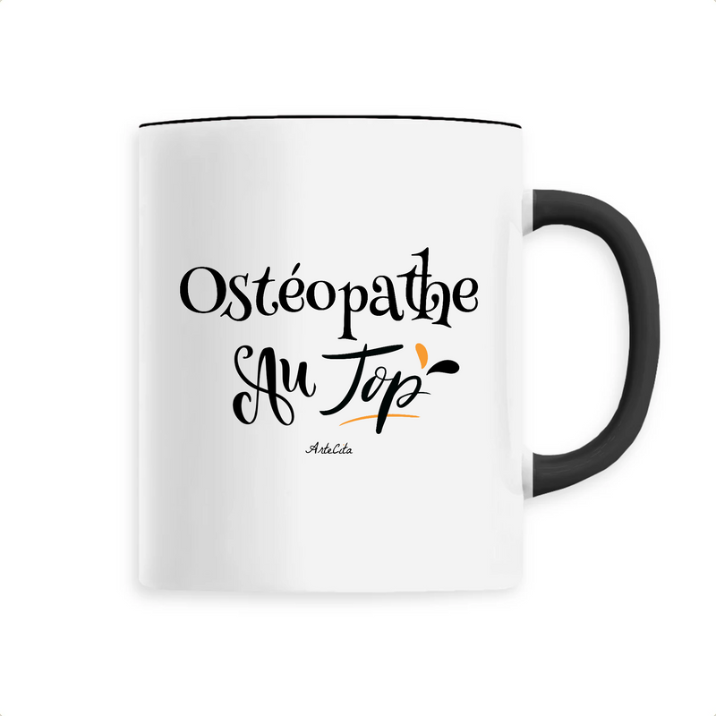 Cadeau anniversaire : Mug - Ostéopathe au Top - 6 Coloris - Cadeau Original - Cadeau Personnalisable - Cadeaux-Positifs.com -Unique-Noir-