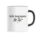 Mug - Aide Soignante au Top - 6 Coloris - Cadeau Original - Cadeau Personnalisable - Cadeaux-Positifs.com -Unique-Noir-