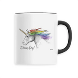 Mug - Licorne Dream Big - 6 Coloris - Cadeau Original - Cadeau Personnalisable - Cadeaux-Positifs.com -Unique-Noir-