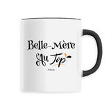 Mug - Belle-Mère au Top - 6 Coloris - Cadeau Original - Cadeau Personnalisable - Cadeaux-Positifs.com -Unique-Noir-