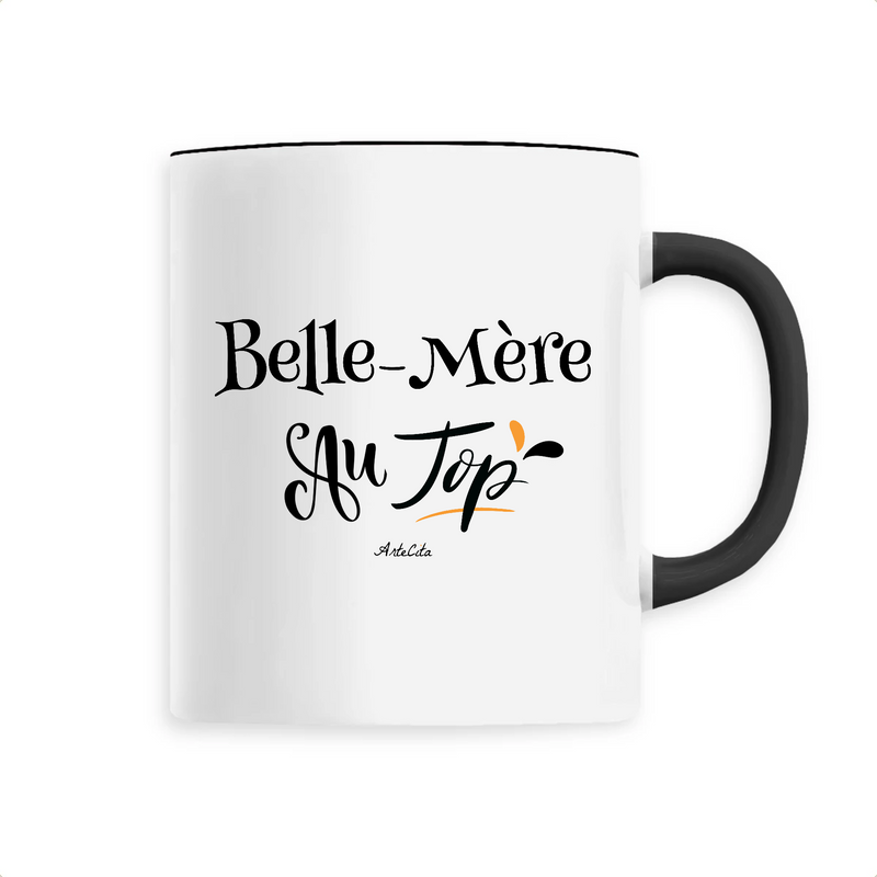Cadeau anniversaire : Mug - Belle-Mère au Top - 6 Coloris - Cadeau Original - Cadeau Personnalisable - Cadeaux-Positifs.com -Unique-Noir-