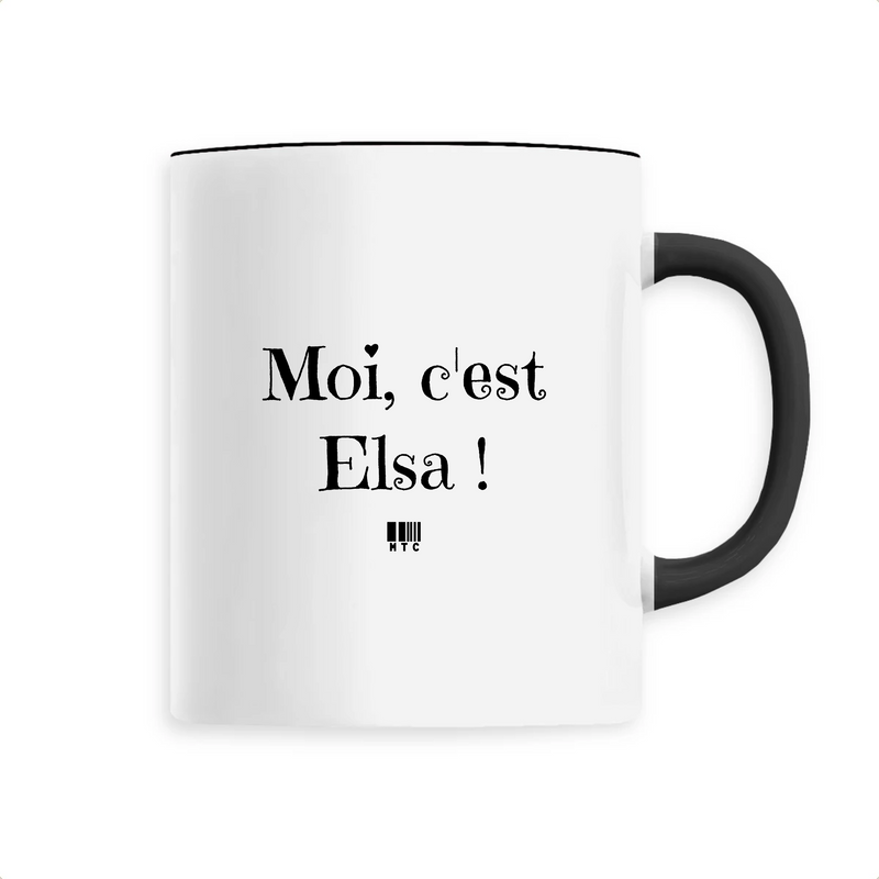 Cadeau anniversaire : Mug - Moi c'est Elsa - 6 Coloris - Cadeau Original - Cadeau Personnalisable - Cadeaux-Positifs.com -Unique-Noir-