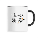 Mug - Thomas au Top - 6 Coloris - Cadeau Original - Cadeau Personnalisable - Cadeaux-Positifs.com -Unique-Noir-