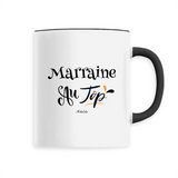 Mug - Marraine au Top - 6 Coloris - Cadeau Original - Cadeau Personnalisable - Cadeaux-Positifs.com -Unique-Noir-