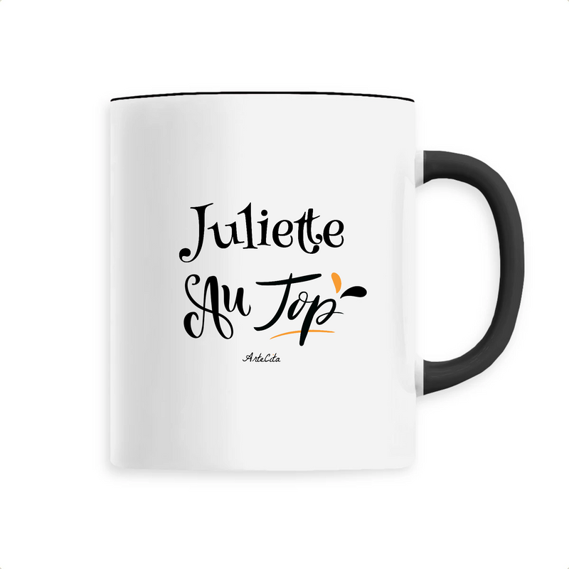 Cadeau anniversaire : Mug - Juliette au Top - 6 Coloris - Cadeau Original - Cadeau Personnalisable - Cadeaux-Positifs.com -Unique-Noir-