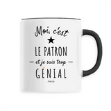 Mug - Le Patron est trop Génial - 6 Coloris - Cadeau Original - Cadeau Personnalisable - Cadeaux-Positifs.com -Unique-Noir-