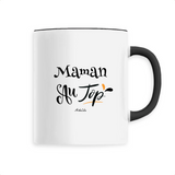 Mug - Maman au Top - 6 Coloris - Cadeau Original - Cadeau Personnalisable - Cadeaux-Positifs.com -Unique-Noir-