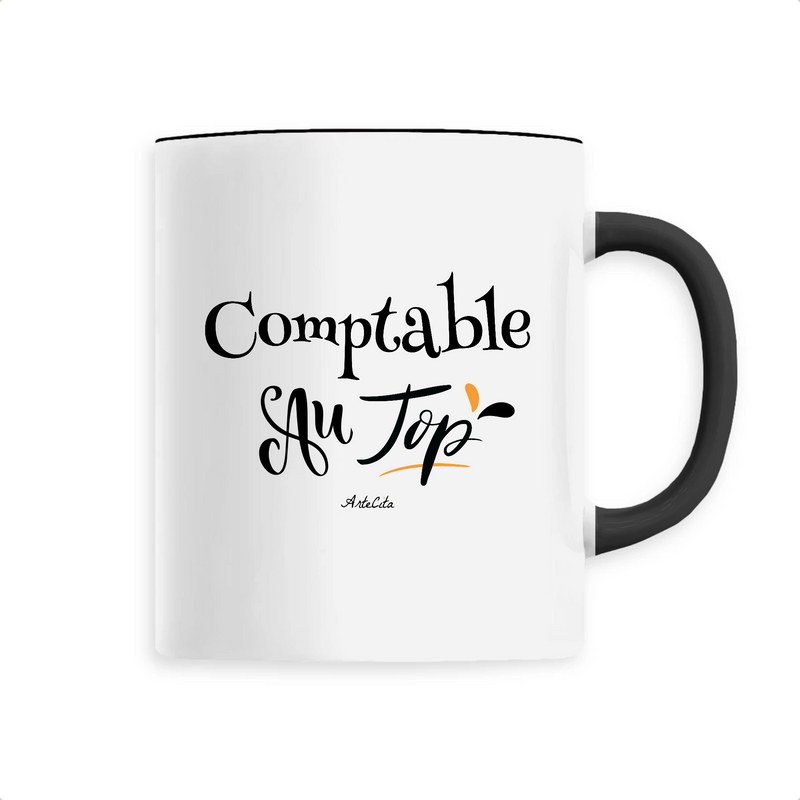 Cadeau anniversaire : Mug - Comptable au Top - 6 Coloris - Cadeau Original - Cadeau Personnalisable - Cadeaux-Positifs.com -Unique-Noir-
