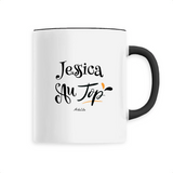 Mug - Jessica au Top - 6 Coloris - Cadeau Original - Cadeau Personnalisable - Cadeaux-Positifs.com -Unique-Noir-