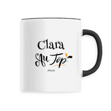 Mug - Clara au Top - 6 Coloris - Cadeau Original - Cadeau Personnalisable - Cadeaux-Positifs.com -Unique-Noir-