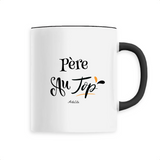 Mug - Père au Top - 6 Coloris - Cadeau Original - Cadeau Personnalisable - Cadeaux-Positifs.com -Unique-Noir-