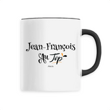 Mug - Jean-François au Top - 6 Coloris - Cadeau Original - Cadeau Personnalisable - Cadeaux-Positifs.com -Unique-Noir-
