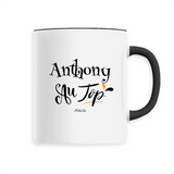 Mug - Anthony au Top - 6 Coloris - Cadeau Original - Cadeau Personnalisable - Cadeaux-Positifs.com -Unique-Noir-