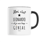 Mug - Leonardo est trop Génial - 6 Coloris - Cadeau Original - Cadeau Personnalisable - Cadeaux-Positifs.com -Unique-Noir-
