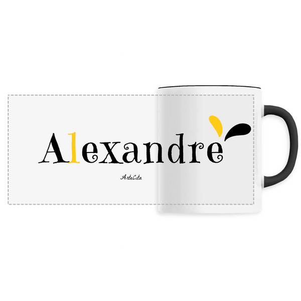 Mug - Alexandre - 6 Coloris - Cadeau Original - Cadeau Personnalisable - Cadeaux-Positifs.com -Unique-Noir-