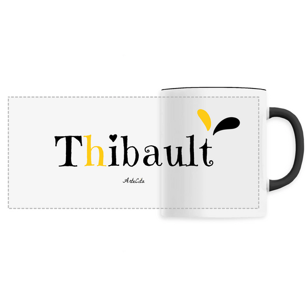 Mug - Thibault - 6 Coloris - Cadeau Original - Cadeau Personnalisable - Cadeaux-Positifs.com -Unique-Noir-