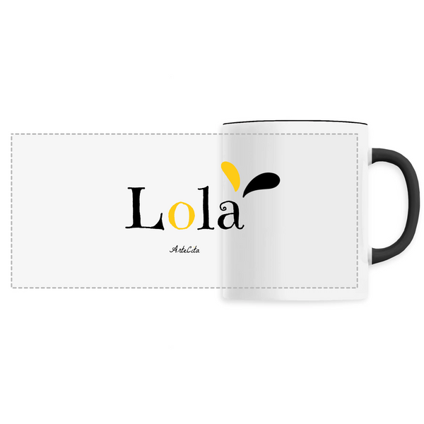 Mug - Lola - 6 Coloris - Cadeau Original - Cadeau Personnalisable - Cadeaux-Positifs.com -Unique-Noir-