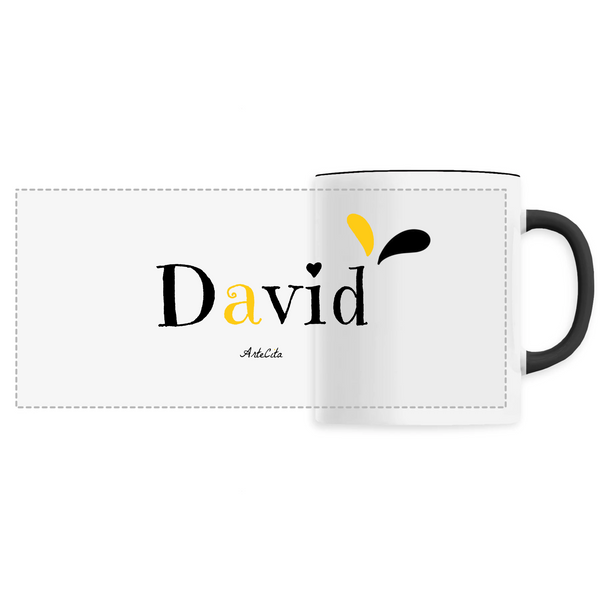 Mug - David - 6 Coloris - Cadeau Original - Cadeau Personnalisable - Cadeaux-Positifs.com -Unique-Noir-