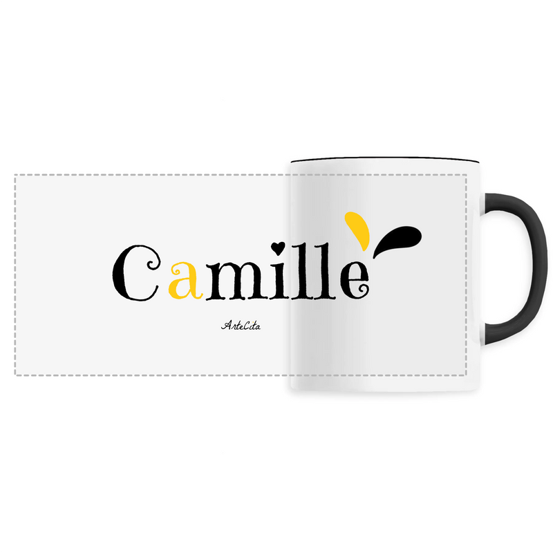 Cadeau anniversaire : Mug - Camille - 6 Coloris - Cadeau Original - Cadeau Personnalisable - Cadeaux-Positifs.com -Unique-Noir-