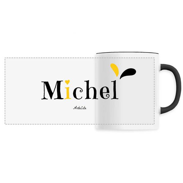 Mug - Michel - 6 Coloris - Cadeau Original - Cadeau Personnalisable - Cadeaux-Positifs.com -Unique-Noir-