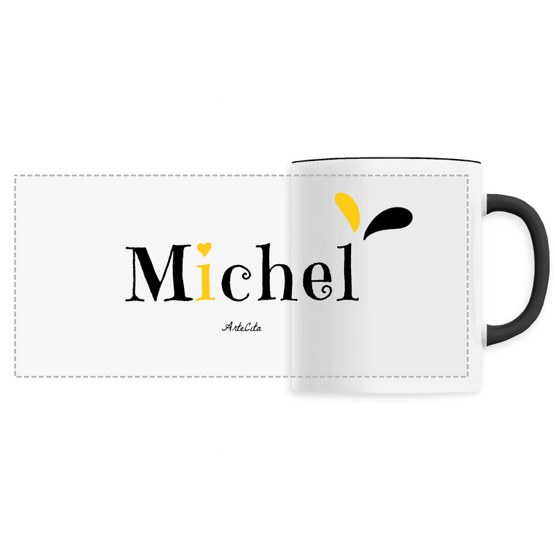 Cadeau anniversaire : Mug - Michel - 6 Coloris - Cadeau Original - Cadeau Personnalisable - Cadeaux-Positifs.com -Unique-Noir-