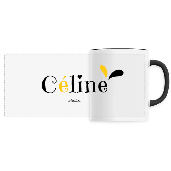 Mug - Céline - 6 Coloris - Cadeau Original - Cadeau Personnalisable - Cadeaux-Positifs.com -Unique-Noir-