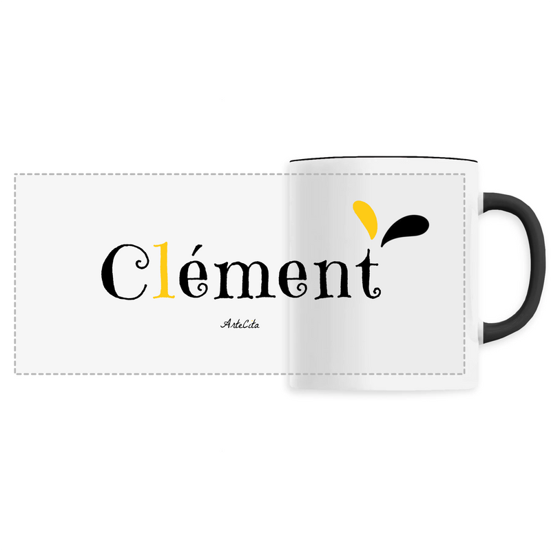 Cadeau anniversaire : Mug - Clément - 6 Coloris - Cadeau Original - Cadeau Personnalisable - Cadeaux-Positifs.com -Unique-Noir-