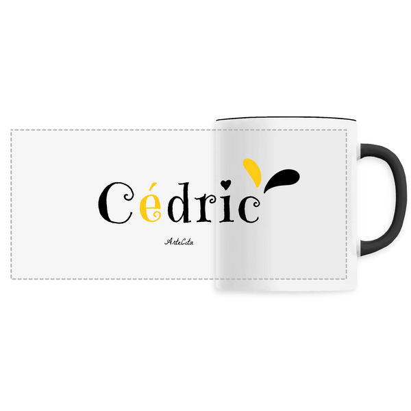 Mug - Cédric - 6 Coloris - Cadeau Original - Cadeau Personnalisable - Cadeaux-Positifs.com -Unique-Noir-