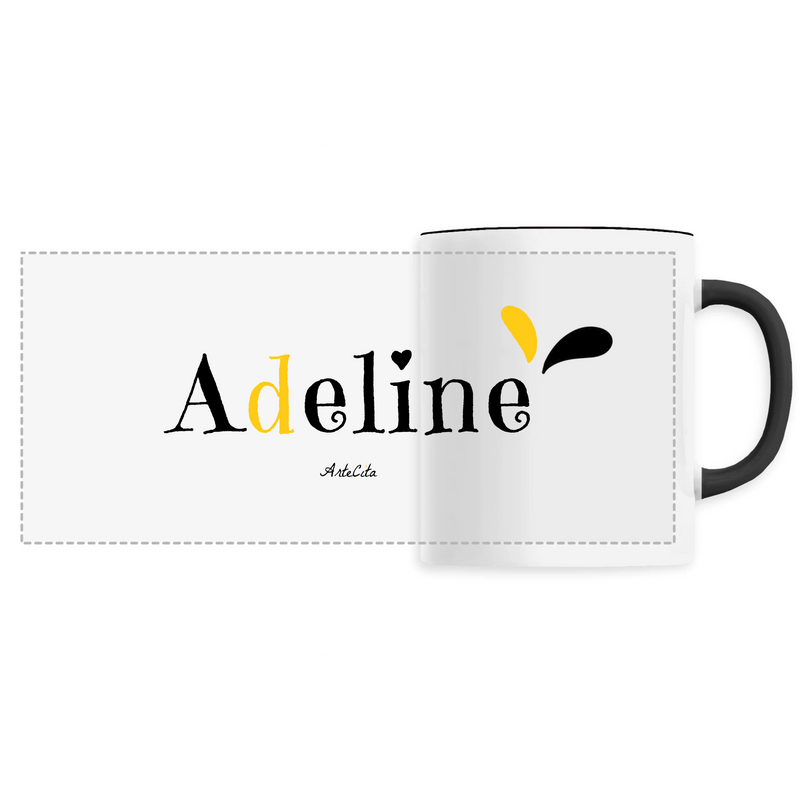 Cadeau anniversaire : Mug - Adeline - 6 Coloris - Cadeau Original - Cadeau Personnalisable - Cadeaux-Positifs.com -Unique-Noir-