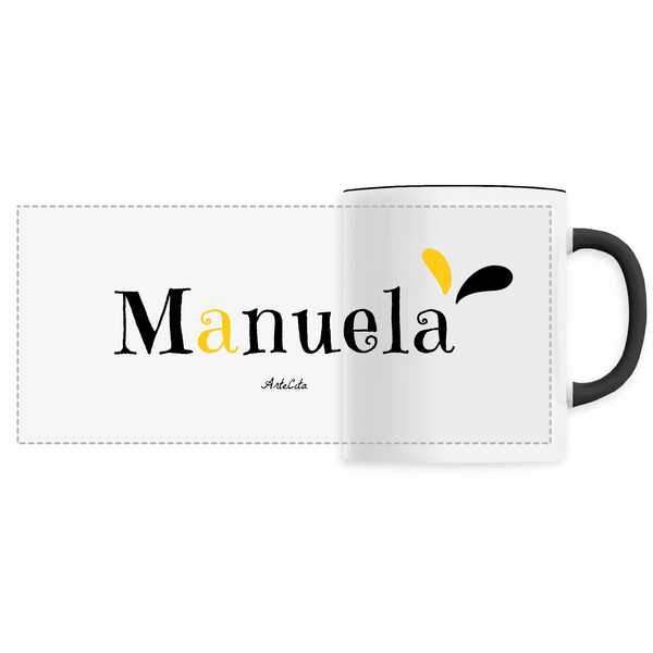Mug - Manuela - 6 Coloris - Cadeau Original - Cadeau Personnalisable - Cadeaux-Positifs.com -Unique-Noir-