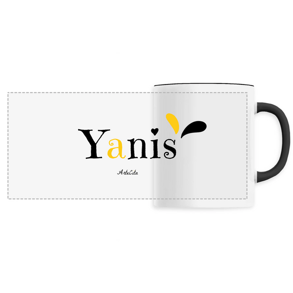 Mug - Yanis - 6 Coloris - Cadeau Original - Cadeau Personnalisable - Cadeaux-Positifs.com -Unique-Noir-