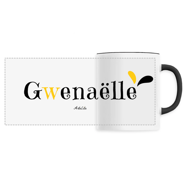 Mug - Gwenaëlle - 6 Coloris - Cadeau Original - Cadeau Personnalisable - Cadeaux-Positifs.com -Unique-Noir-