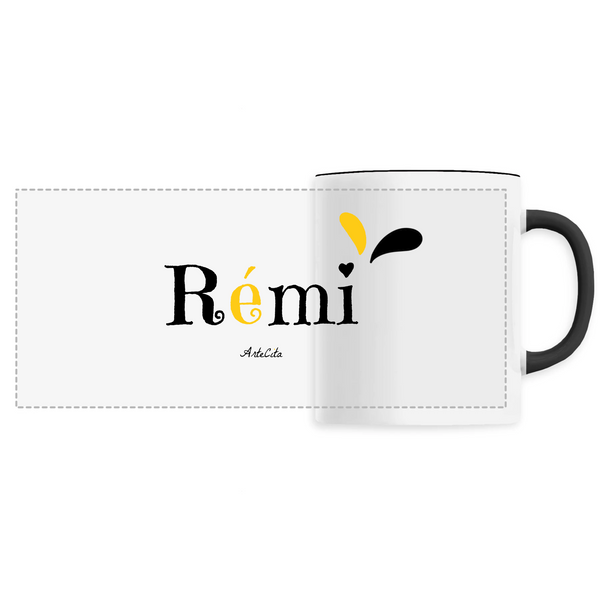 Mug - Rémi - 6 Coloris - Cadeau Original - Cadeau Personnalisable - Cadeaux-Positifs.com -Unique-Noir-