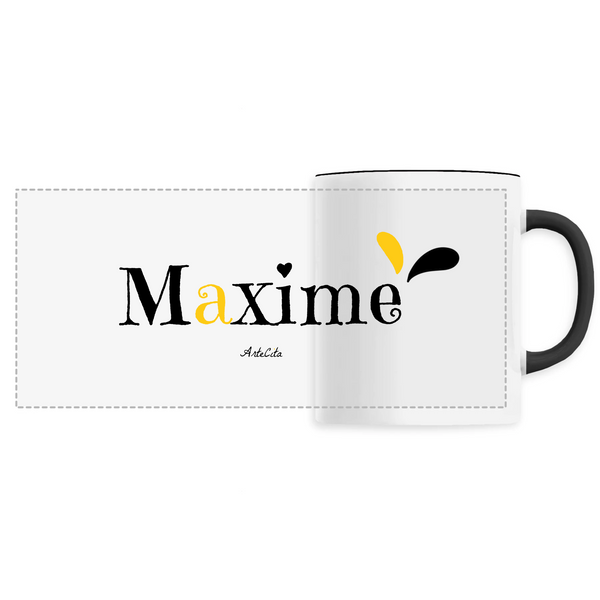 Mug - Maxime - 6 Coloris - Cadeau Original - Cadeau Personnalisable - Cadeaux-Positifs.com -Unique-Noir-