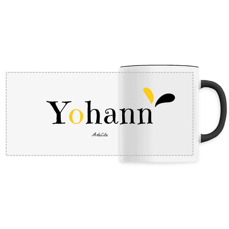 Cadeau anniversaire : Mug - Yohann - 6 Coloris - Cadeau Original - Cadeau Personnalisable - Cadeaux-Positifs.com -Unique-Noir-